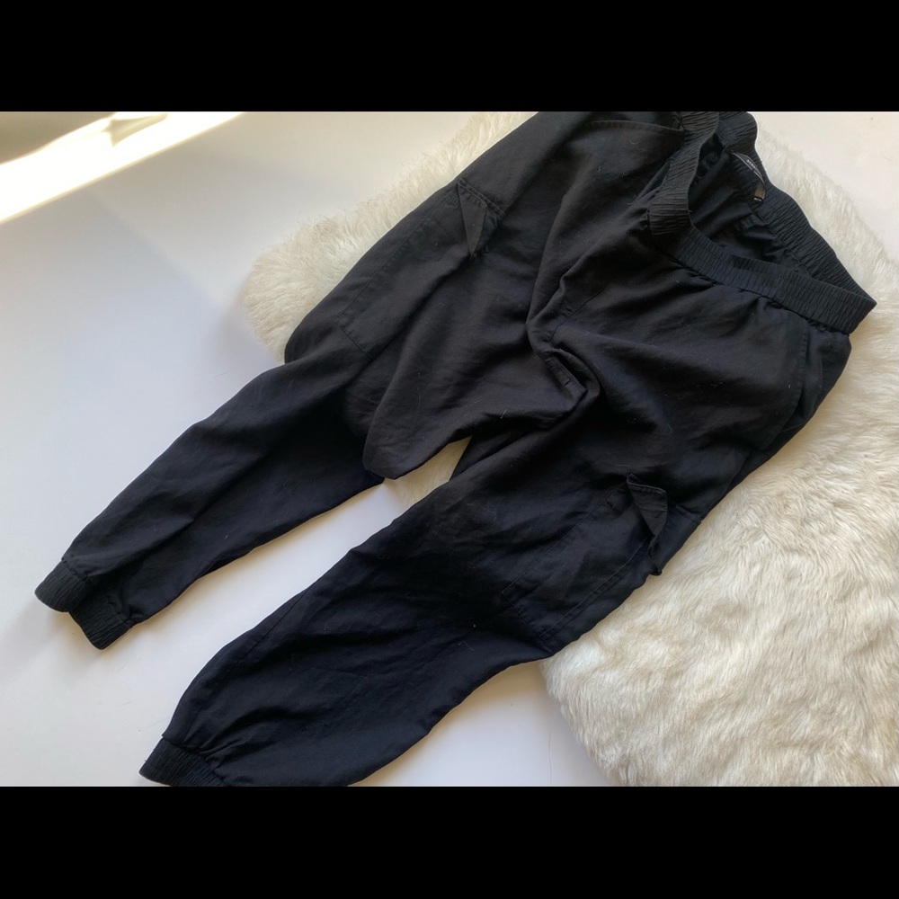 BCBG Black Moto Joggers